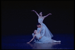 New York City Ballet production of "Serenade" with Kay Mazzo (on floor), Jean-Pierre Bonnefous and Karin von Aroldingen, choreography by George Balanchine (New York)
