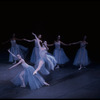 New York City Ballet production of "Serenade" with Susan Pilarre leaping and Heather Watts, choreography by George Balanchine (New York)