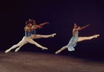 New York City Ballet production of "Tchaikovsky Concerto No. 2" (originally and later called "Ballet Imperial") with Colleen Neary, Tracy Bennett and Victor Castelli, choreography by George Balanchine (New York)