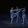 New York City Ballet production of "Tchaikovsky Concerto No. 2" (originally and later called "Ballet Imperial") with Kyra Nichols, Joseph Duell and Francis Sackett, choreography by George Balanchine (New York)