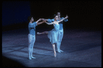 New York City Ballet production of "Tchaikovsky Concerto No. 2" (originally and later called "Ballet Imperial") with Kyra Nichols, Joseph Duell and Francis Sackett, choreography by George Balanchine (New York)