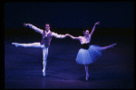 New York City Ballet production of "Le Baiser de la Fee" with Patricia McBride and Helgi Tomasson (his last performance with NYCB), choreography by George Balanchine (New York)