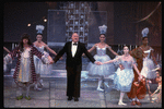 New York City Ballet production of "Le Bourgeois Gentilhomme", conductor Robert Irving takes a bow with Frank Ohman and Suzanne Farrell, choreography by George Balanchine (New York)