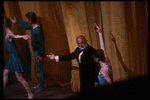New York City Ballet production of "Brahms/Handel" with Jerome Robbins taking bow in front of curtain, choreography by Jerome Robbins and Twyla Tharp (New York)