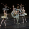 New York City Ballet production of "Divertimento No. 15" with Elyse Borne, Merrill Ashley and Peter Martins, Stephanie Saland, choreography by George Balanchine (New York)
