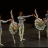 New York City Ballet production of "Divertimento No. 15" with Peter Frame, Elyse Borne, Peter Martins, Stephanie Saland and Gerard Ebitz, choreography by George Balanchine (New York)