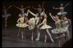 New York City Ballet production of "Divertimento No. 15" with Elyse Borne, Merrill Ashley and Ib Andersen, Stephanie Saland, choreography by George Balanchine (New York)