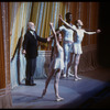 New York City Ballet production of "Gershwin Concerto" with Jerome Robbins taking a bow with Darci Kistler, Mel Tomlinson and Maria Calegari, choreography by Jerome Robbins (New York)