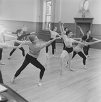 Dancers Dido Sayers and Ruth Sobotka (C) rehearsing for New York City production of "Agon", choreography by George Balanchine (New York)