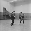 New York City Ballet production of ballet "Agon" with choreographer George Balanchine rehearsing dancers Diana Adams and Arthur Mitchell (New York)