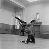 New York City Ballet rehearsal of "Agon" with Diana Adams and Arthur Mitchell, choreography by George Balanchine (New York)