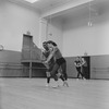 New York City Ballet rehearsal of "Agon" with Diana Adams and Arthur Mitchell, at right are Allegra Kent and Jonathan Watts, choreography by George Balanchine (New York)