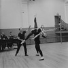 Rehearsal of New York City Ballet production of "Apollo" with (L-R) George Balanchine, Jacques d'Amboise and Diana Adams, choreography by George Balanchine (New York)