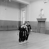 Rehearsal of New York City Ballet production of "Apollo" with Jacques d'Amboise, Patricia Wilde, Melissa Hayden and Diana Adams, choreography by George Balanchine (New York)
