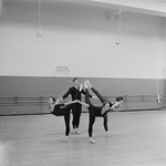 Rehearsal of New York City Ballet production of "Apollo" with Jacques d'Amboise, Melissa Hayden, Patricia Wilde and Diana Adams, choreography by George Balanchine (New York)