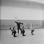 Rehearsal of New York City Ballet production of "Apollo" with Jacques d'Amboise, Melissa Hayden, Patricia Wilde and Diana Adams, choreography by George Balanchine (New York)