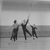 Rehearsal of New York City Ballet production of "Apollo" with Jacques d'Amboise, Melissa Hayden, Patricia Wilde (R) and Diana Adams (L), choreography by George Balanchine (New York)