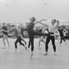 Rehearsal of New York City Ballet production of "Swan Lake" with Maria Tallchief and Andre Eglevsky, choreography by George Balanchine (New York)