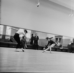 Rehearsal of New York City Ballet production of "Divertimento No. 15" with George Balanchine, Herbert Bliss and Melissa Hayden, choreography by George Balanchine (New York)