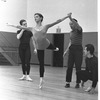 New York City Ballet rehearsal of "Agon" with Jonathan Watts, Melissa Hayden, George Balanchine and Roy Tobias, choreography by George Balanchine (New York)