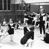 New York City Ballet rehearsal of "A Midsummer Night's Dream" with ballet mistress Janet Reed and children from the School of American Ballet, choreography by George Balanchine (New York)