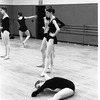 New York City Ballet rehearsal of "A Midsummer Night's Dream" with dancer Marlene Mesavage relaxing, choreography by George Balanchine (New York)