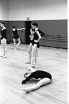 New York City Ballet rehearsal of "A Midsummer Night's Dream" with dancer Marlene Mesavage relaxing, choreography by George Balanchine (New York)