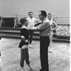 New York City Ballet rehearsal of "Variations from Don Sebastian", with Suki Schorer, Michael Lland, Victoria Simon and George Balanchine, choreography by George Balanchine (New York)