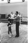 New York City Ballet rehearsal of "Variations from Don Sebastian", with Suki Schorer, Michael Lland, Victoria Simon and George Balanchine, choreography by George Balanchine (New York)