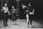 New York City Ballet rehearsal of "Episodes" recording choreography in Labanotation, George Balanchine and Ann Hutchinson w. dancers Judith Green and Nicholas Magallanes, choreography by George Balanchine (New York)