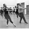 New York City Ballet Company Class with (front row) Patricia Wilde and George Balanchine (behind them are Victoria Simon, Gloria Govrin and Carol Sumner) (New York)