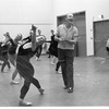 New York City Ballet Company Class with Patricia Wilde and George Balanchine (behind them is Victoria Simon) (New York)