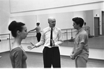 New York City Ballet rehearsal of "Dim Lustre" with Edward Villella Delia Peters and Antony Tudor, choreography by Antony Tudor (New York)