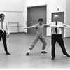 New York City Ballet rehearsal of "Dim Lustre" with Edward Villella,Frank Ohman and Antony Tudor, choreography by Antony Tudor (New York)