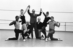 New York City Ballet rehearsal of "Clarinade" with Gloria Govrin, Arthur Mitchell, Anthony Blum, Suzanne Farrell, George Balanchine, Morton Gould and Benny Goodman, choreography by George Balanchine (New York)