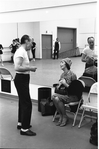 New York City Ballet rehearsal of "Clarinade" with George Balanchine and Felia Dubrovska (teacher at the School of American Ballet), choreography by George Balanchine (New York)