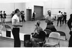 New York City Ballet rehearsal of "Clarinade" with George Balanchine and Felia Dubrovska (teacher at the School of American Ballet), choreography by George Balanchine (New York)