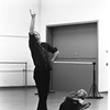 New York City Ballet Company rehearsal of "Harlequinade" with George Balanchine and Shaun O'Brien, choreography by George Balanchine (New York)