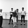 New York City Ballet Company rehearsal of "Harlequinade" with Michael Arshansky and George Balanchine, choreography by George Balanchine (New York)