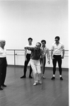 New York City Ballet Company rehearsal of "Harlequinade" with Michael Arshansky and George Balanchine, choreography by George Balanchine (New York)