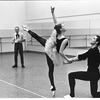 New York City Ballet Company rehearsal of "Swan Lake", with Suzanne Farrell, George Balanchine and Jacques d'Amboise, choreography by George Balanchine (New York)