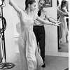 New York City Ballet Company costume fitting for "Don Quixote" with George Balanchine and Suzanne Farrell, choreography by George Balanchine (New York)