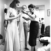 New York City Ballet Company costume fitting for "Don Quixote" with George Balanchine, Suzanne Farrell and costumer Barbara Karinska,choreography by George Balanchine (New York)