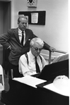 New York City Ballet - rehearsal of "Don Quixote" with composer Nicolas Nabokov at the piano and conductor Hugo Fiorato, choreography by George Balanchine (New York)