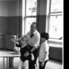 New York City Ballet  -  George Balanchine rehearses children from the School of American Ballet for roles in  "Don Quixote", Judith Fugate and Jean-Pierre Frohlich,  choreography by George Balanchine (New York)