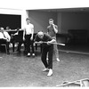New York City Ballet - rehearsal of "Don Quixote" with George Balanchine center front and conductor Robert Irving, David Richardson, Richard Rapp, Frank Ohman, choreography by George Balanchine (New York)