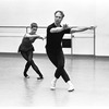 New York City Ballet rehearsal of "Summerspace" with Merce Cunningham and Patricia Neary, choreography by Merce Cunningham (New York)