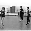 New York City Ballet rehearsal of "Summerspace" with Merce Cunningham , Sara Leland and Patricia Neary, choreography by Merce Cunningham (New York)