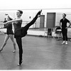 New York City Ballet rehearsal of "Summerspace" with Merce Cunningham , Sara Leland and Patricia Neary, choreography by Merce Cunningham (New York)