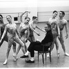 New York City Ballet rehearsal of "Summerspace" with Merce Cunningham, Carol Sumner, Sara Leland, Patricia Neary, Kay Mazzo, Anthony Blum and Deni Lamont, choreography by Merce Cunningham (New York)